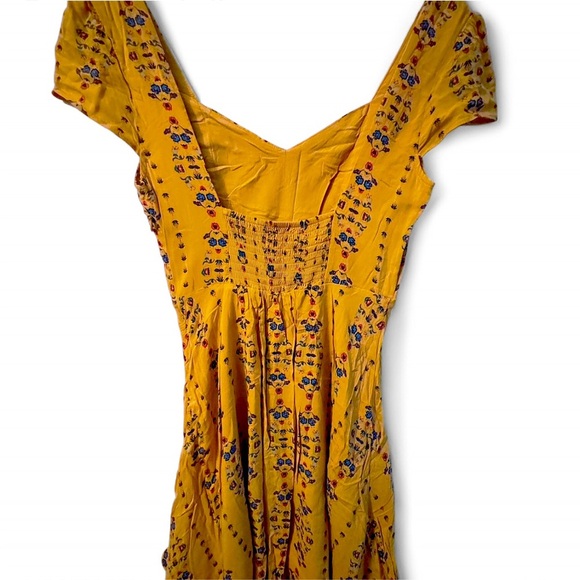 Urban Outfitters Finnegan Yellow floral mini dress small - Picture 5 of 9